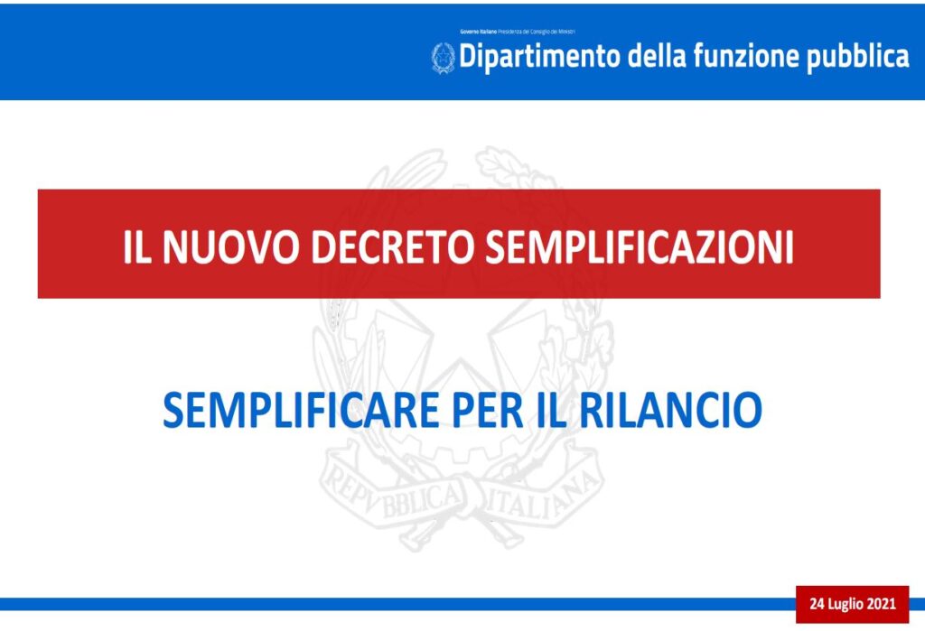 Il nuovo Decreto Semplificazioni – Semplificare per il rilancio