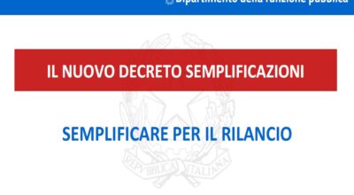 Il nuovo Decreto Semplificazioni – Semplificare per il rilancio