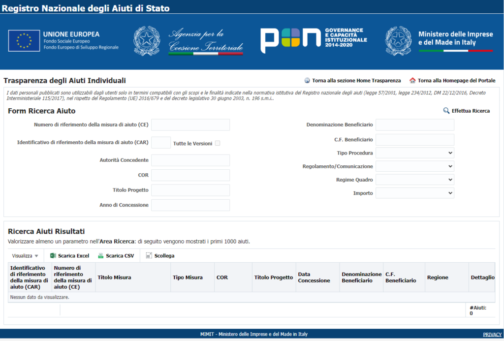 Pubblicazione aiuti e contributi pubblici: dal 1° gennaio 2023 scattano le sanzioni