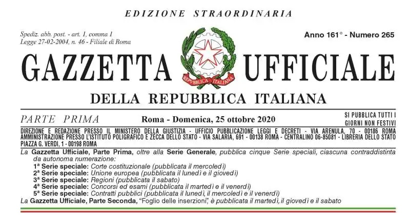 Pubblicato in Gazzetta Ufficiale il bilancio di previsione 2021