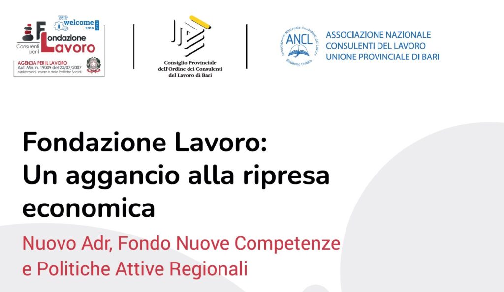 Disponibili le slide del convegno della Fondazione Lavoro:  Un aggancio alla ripresa economica