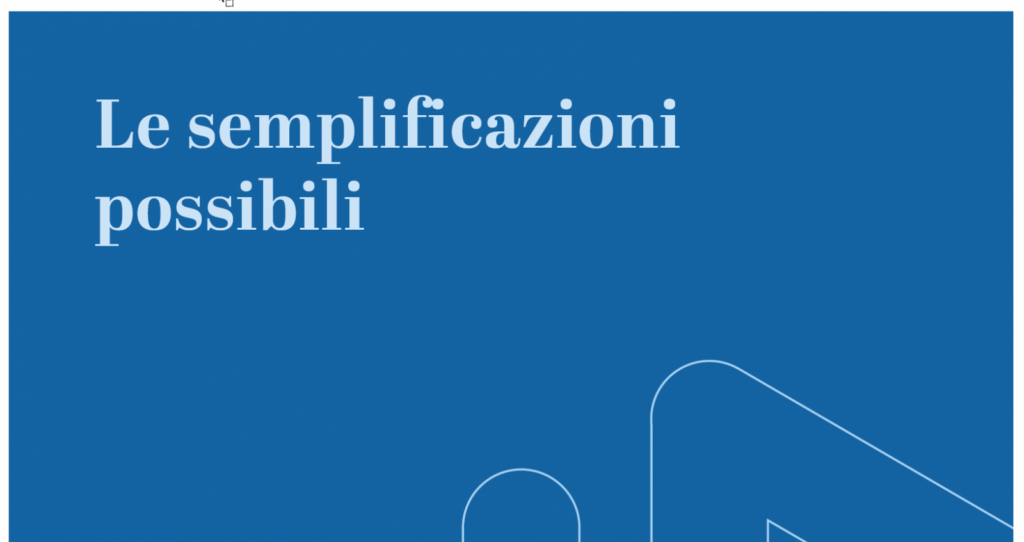 Le semplificazioni possibili